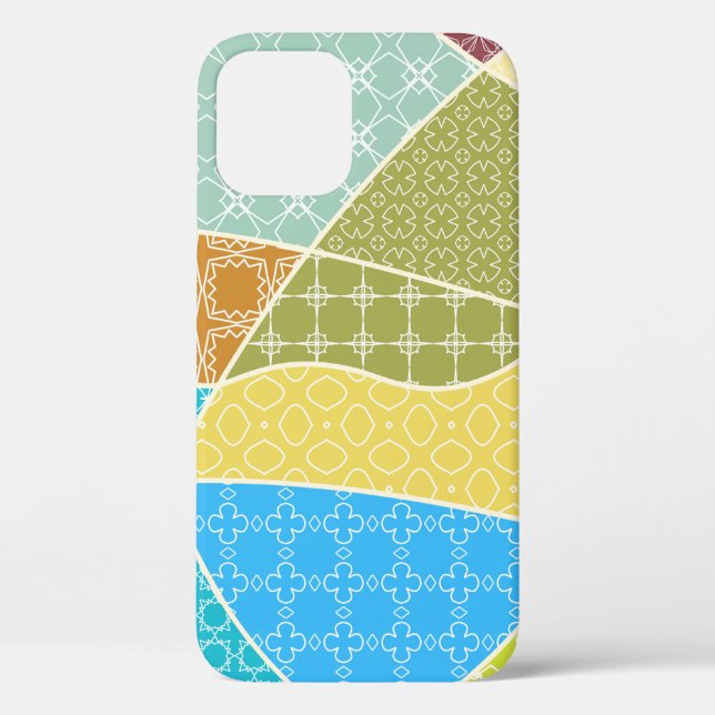 Abstract colourful doodle pattern in mosaic style Case-Mate iPhone case (Back)
