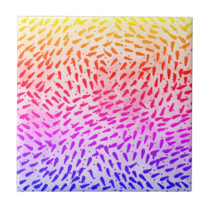 Abstract Colourful Dots Ceramic Tile