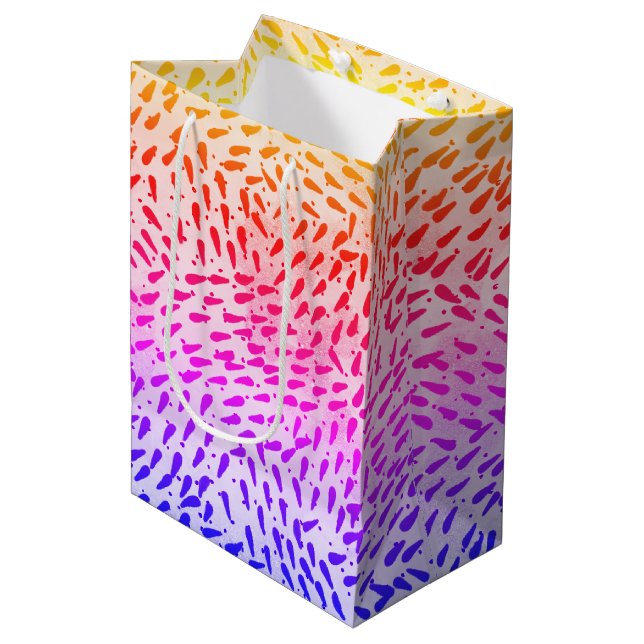 Abstract Colourful Dots Medium Gift Bag (Front Angled)
