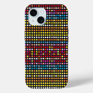 Abstract Colourful Dotted Pattern iPhone 15 Case