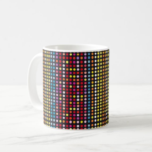 Abstract Colourful Dotted Pattern Coffee Mug (Front Left)