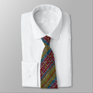 Abstract Colourful Dotted Pattern Tie