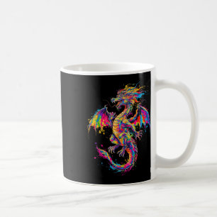 Abstract Colourful Dragon Painting Art Graphic Mot Coffee Mug