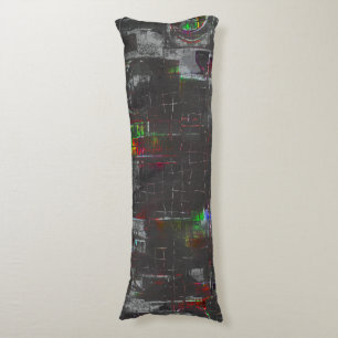 Abstract colourful drawing in dark night under jut body cushion