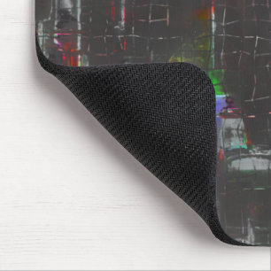 Abstract colourful drawing in dark night under jut mouse pad