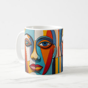 Abstract Colourful Face Art Coffee Mug