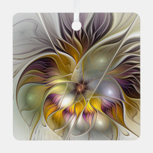 Abstract Colourful Fantasy Flower Fractal Art Metal Tree Decoration