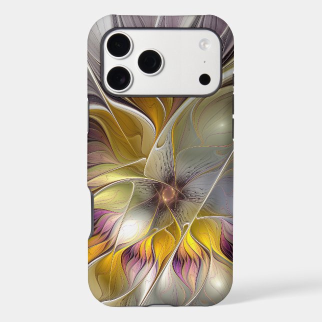 Abstract Colourful Fantasy Flower Modern Fractal (Back)