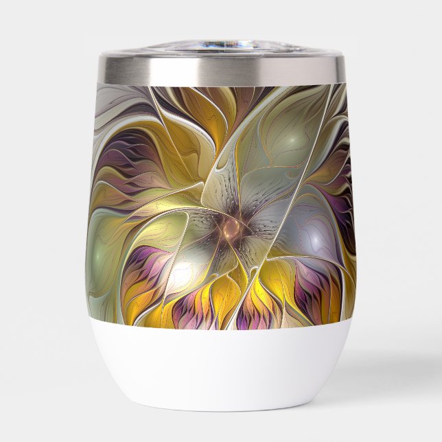 Abstract Colourful Fantasy Flower Modern Fractal (Front)