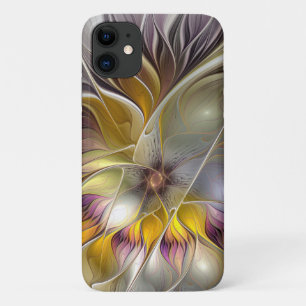 Abstract Colourful Fantasy Flower Modern Fractal iPhone 11 Case