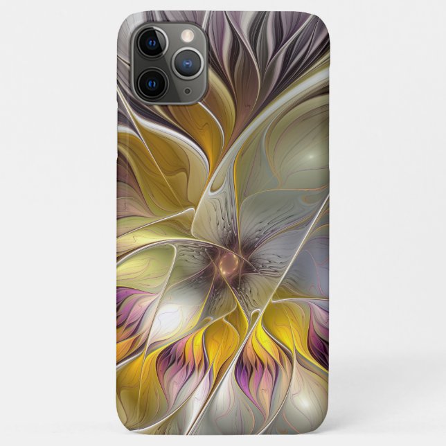 Abstract Colourful Fantasy Flower Modern Fractal Case-Mate iPhone Case (Back)