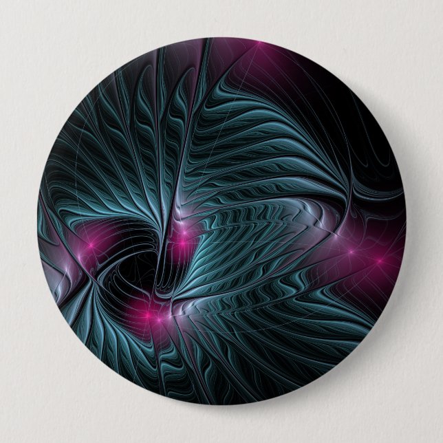 Abstract Colourful Fantasy Fractal  10 Cm Round Badge (Front)