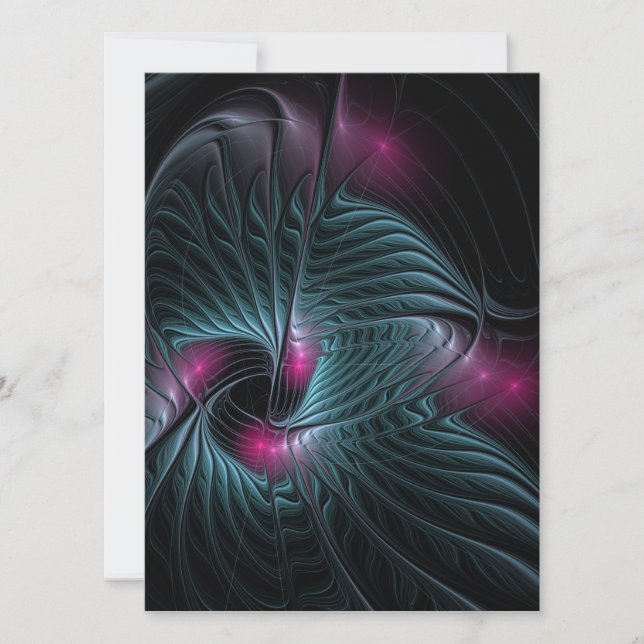 Abstract Colourful Fantasy Fractal  Invitation (Front)