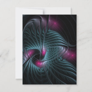 Abstract Colourful Fantasy Fractal Invitation