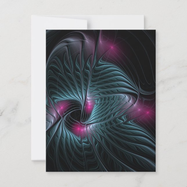 Abstract Colourful Fantasy Fractal Invitation (Front)