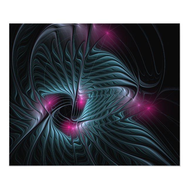 Abstract Colourful Fantasy Fractal Photo Print (Front)