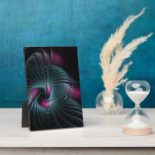 Abstract Colourful Fantasy Fractal  Plaque (Side)