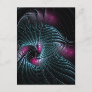 Abstract Colourful Fantasy Fractal Postcard