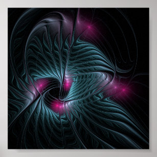 Abstract Colourful Fantasy Fractal Poster