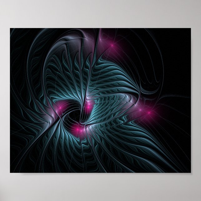 Abstract Colourful Fantasy Fractal Poster (Front)