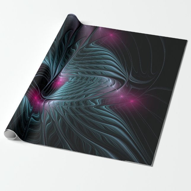 Abstract Colourful Fantasy Fractal  Wrapping Paper (Unrolled)
