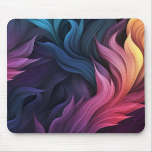 Abstract Colourful Feathers Mouse Pad