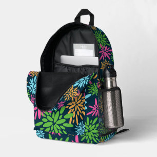Abstract Colourful Fireworks Flowers Backpack