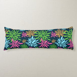 Abstract Colourful Fireworks Flowers Body Pillow