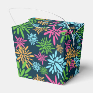 Abstract Colourful Fireworks Flowers Favour Box