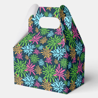 Abstract Colourful Fireworks Flowers Favour Box