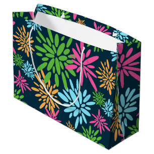 Abstract Colourful Fireworks Flowers Gift Bag