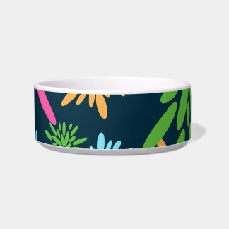 Abstract Colourful Fireworks Flowers Pet Bowl