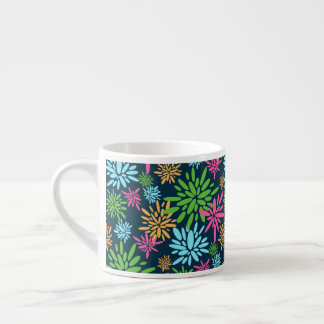 Abstract Colourful Fireworks Flowers Speciality Mu Espresso Cup
