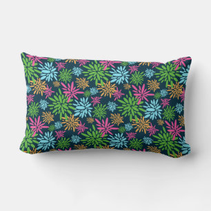 Abstract Colourful Fireworks Flowers Throw Pillow