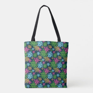 Abstract Colourful Fireworks Flowers two sided Tot Tote Bag