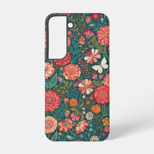 Abstract Colourful Floral Butterflies Samsung Case