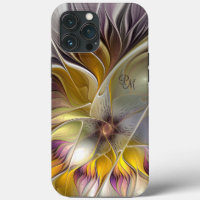 Abstract Colourful Flower Modern Fractal Initials