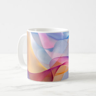 Abstract Colourful Flowing Ribbons Coffee Mug