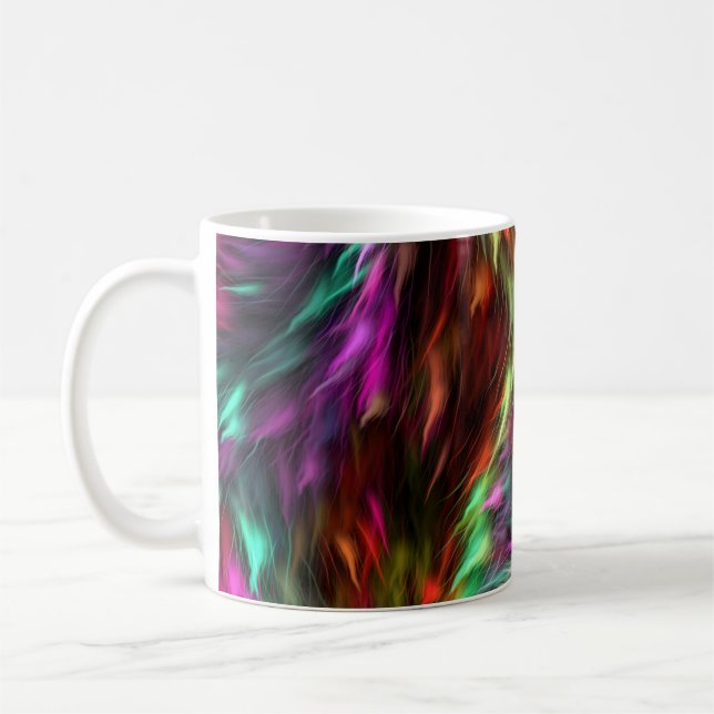 Abstract Colourful Fur Background-24605 Coffee Mug (Left)