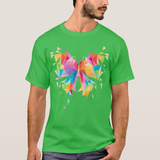 Abstract colourful geometric Butterfly T-Shirt