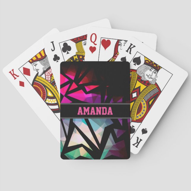 abstract, colourful, geometric, elegant, modern playing cards (Back)