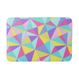 Abstract Colourful Geometric Modern Pattern Bath Mat