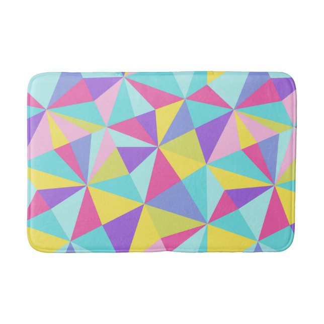 Abstract  Colourful Geometric Modern Pattern Bath Mat (Front)