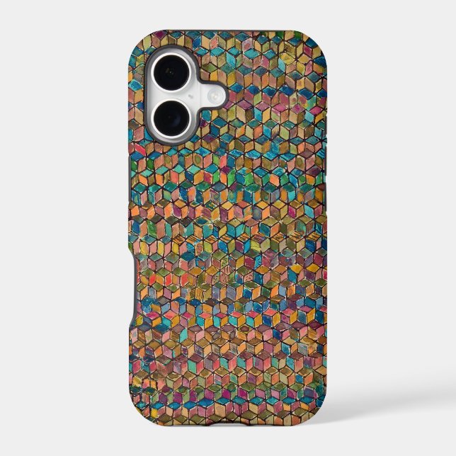 Abstract Colourful Geometric Patchwork (Back)