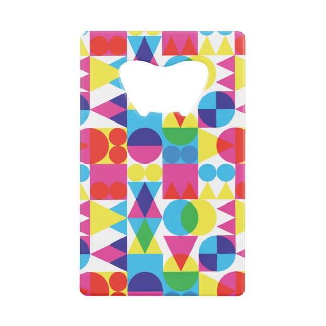 Abstract colourful geometric pattern design. (Front)