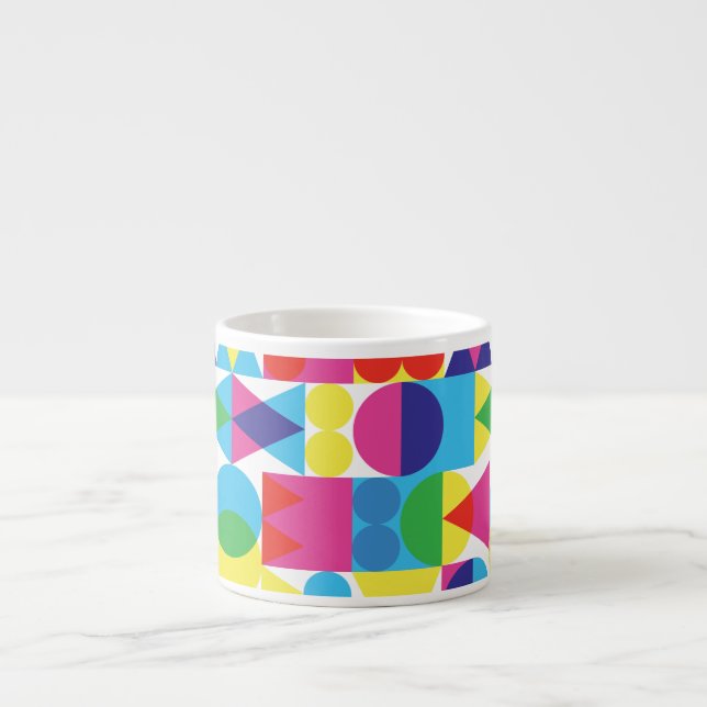 Abstract colourful geometric pattern design. espresso cup (Front)