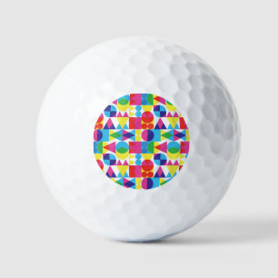 Abstract colourful geometric pattern design. golf balls