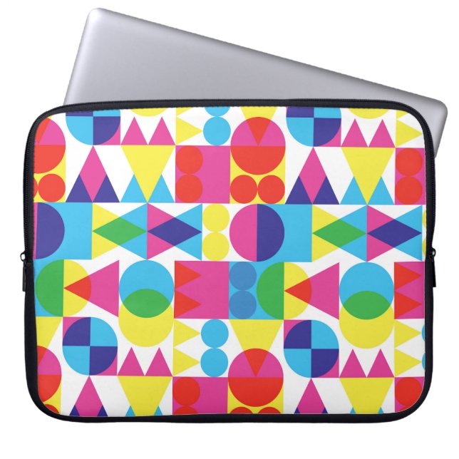 Abstract colourful geometric pattern design. laptop sleeve (Front)