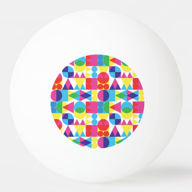 Abstract colourful geometric pattern design. ping pong ball (Front)
