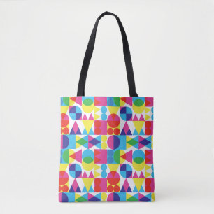 Abstract colourful geometric pattern design. tote bag